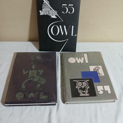 1955, 1956 & 1957 OWL yearbooks Fresno California high school