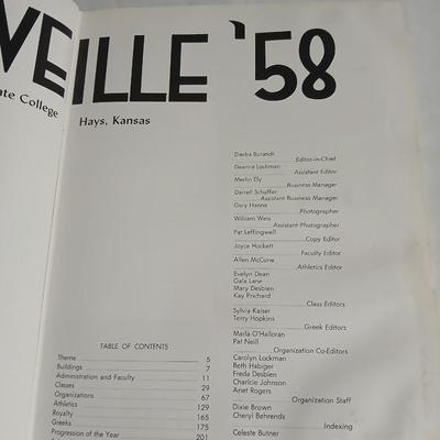 Four Reville Yearbooks 1958,1963 & others- Fort Hays Kansas State college