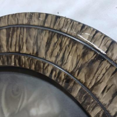 Antique Convex round photo frame with portraits - 1909