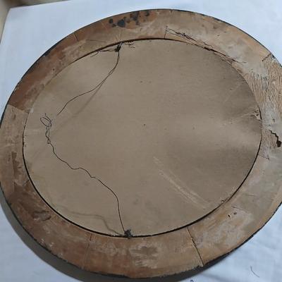 Antique Convex round photo frame with portraits - 1909