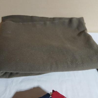 WWII Era U.S. Navy sailor cap with Shorts - army green wool blanket -American Flag and more