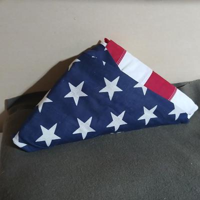 WWII Era U.S. Navy sailor cap with Shorts - army green wool blanket -American Flag and more