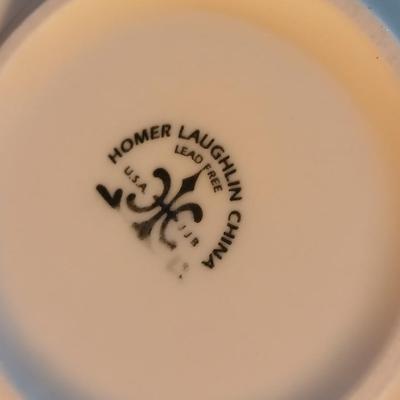 Vintage electric Oster fondu pot with skewers, knives and six nice Homer Laughlin bowls