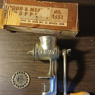Like new Vintage Climax table mount food & meat grinder / chopper