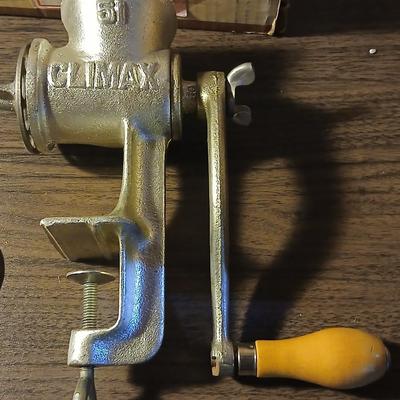Like new Vintage Climax table mount food & meat grinder / chopper