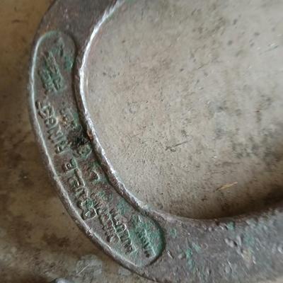 Three sets of vintage metal Horsehoe game shoes