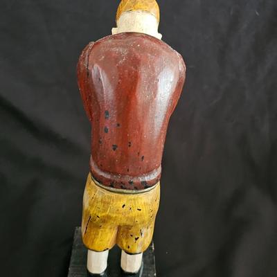 Vintage handcrafted wood golf sculptures