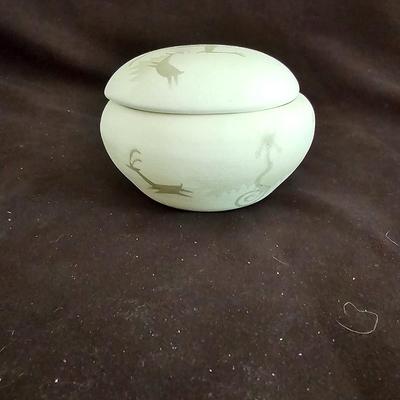 Two Matching Original hand-painted Native American Hozoni Pottery Signed