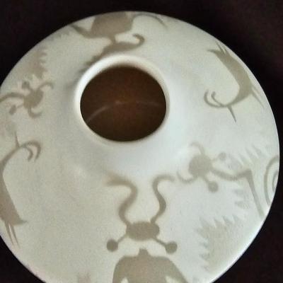 Two Matching Original hand-painted Native American Hozoni Pottery Signed