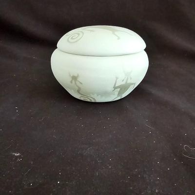 Two Matching Original hand-painted Native American Hozoni Pottery Signed