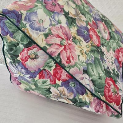 Three wedge pillows with a Chenille Bedspread