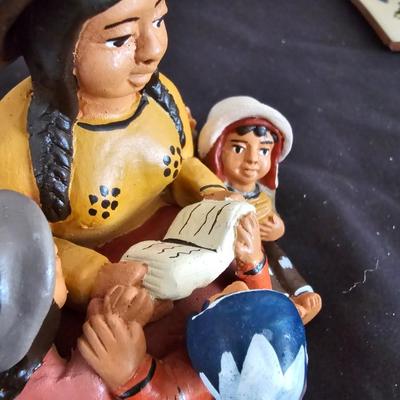 Clay storyteller figure