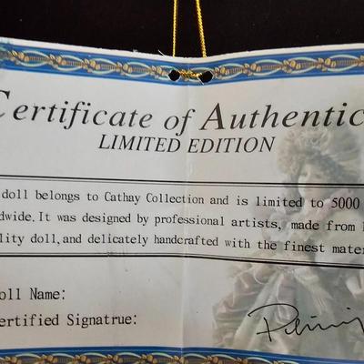 Limited edition with COA Native American doll Cathay with brand new dream catcher