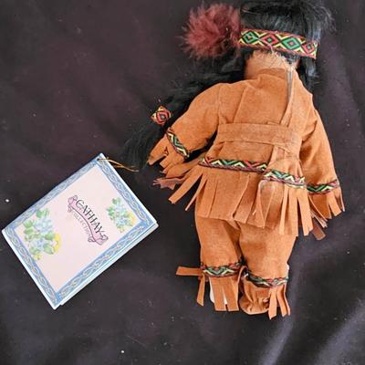 Limited edition with COA Native American doll Cathay with brand new dream catcher