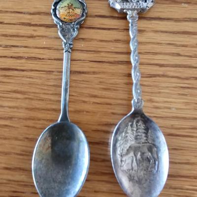 Six Silverplate state Souvenir spoons
