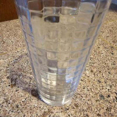 Glass water pitcher with 4 matching glasses