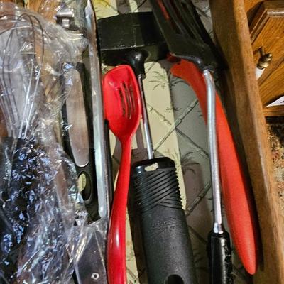 Kitchen serving utensils and some new kitchen knives