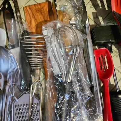 Kitchen serving utensils and some new kitchen knives