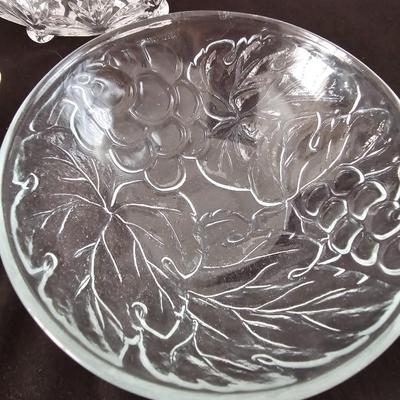 Vintage Glass dishware - collection of beautiful pressed glass dishes