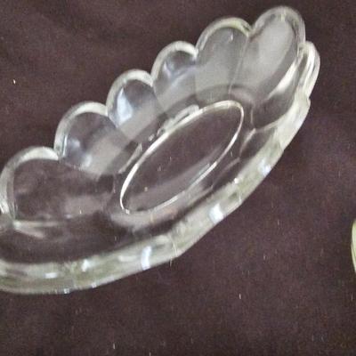 Vintage Glass dishware - collection of beautiful pressed glass dishes