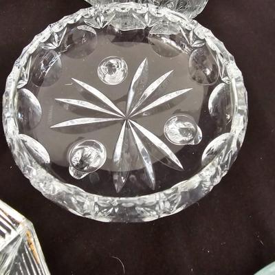 Vintage Glass dishware - collection of beautiful pressed glass dishes