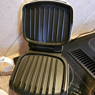 George foreman grilling machine with pottery garlic storage- plastic gravy boat and more