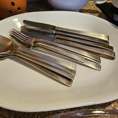 George foreman grilling machine with pottery garlic storage- plastic gravy boat and more