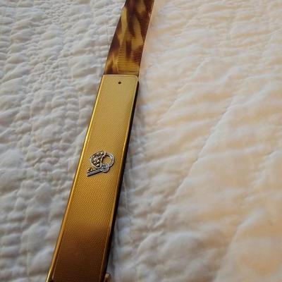 Vintage Emrich gold plated compact 3-piece set MINT New in box!!