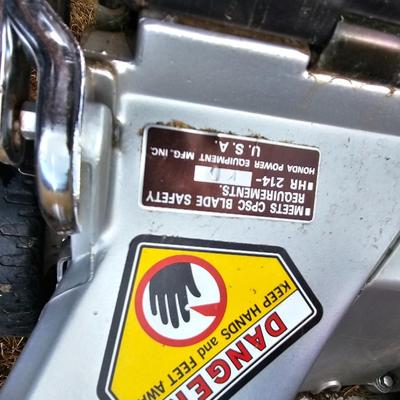 Tested & running Honda HR 214 SX Self-propelled Lawn Mower with grass collector bag