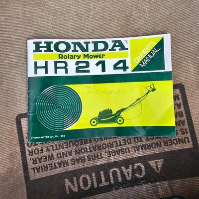 Tested & running Honda HR 214 SX Self-propelled Lawn Mower with grass collector bag