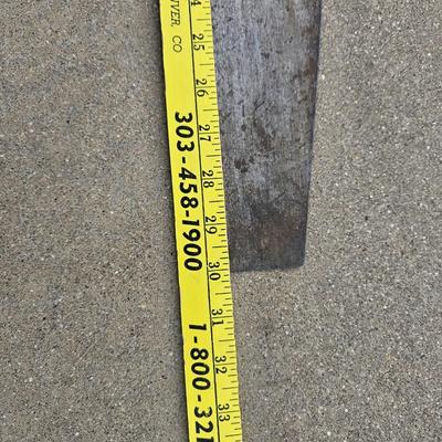 Assortment of hand saws with a wooden Buck Bros. 12" Mitre box