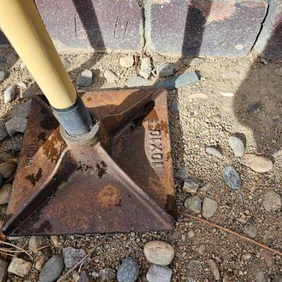 Yard and garden hand tools- tamper - and two shovels
