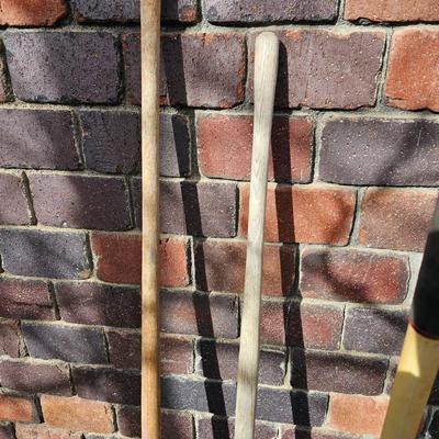 Yard and garden hand tools- tamper - and two shovels