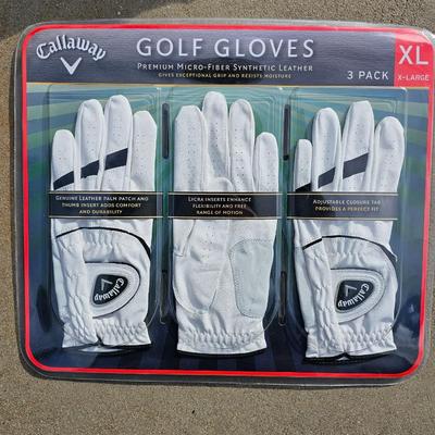 Brand new Callaway golf gloves with a pair of DryJoys golf shoes