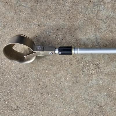 Golf balls with advertisements and a ball grabber