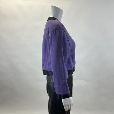 432 Vintage BERGDORF GOODMAN Purple Cropped Jacket Size 6