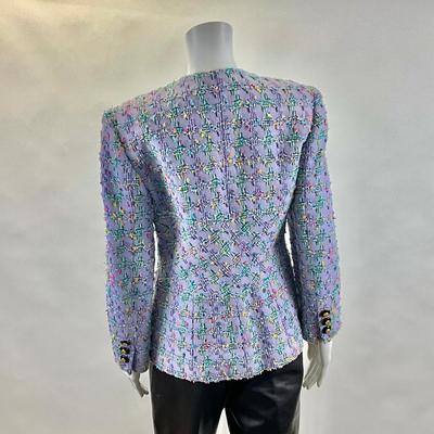 433 Vintage CARLISLE Lavender Multicolor Jacket Size 6