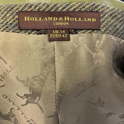 434 Vintage HOLLAND & HOLLAND London Green Coat Size 42