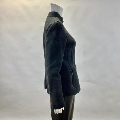 437 ELIE TAHARI Lamb Sheer Leather Jacket Size S