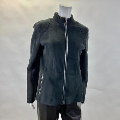437 ELIE TAHARI Lamb Sheer Leather Jacket Size S