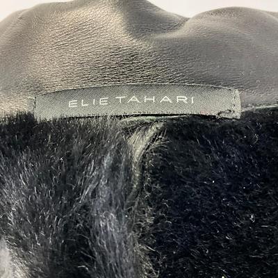 437 ELIE TAHARI Lamb Sheer Leather Jacket Size S
