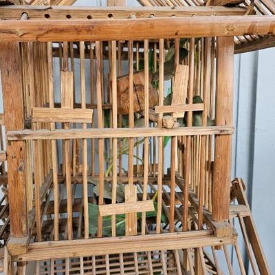 Large wooden bird house cage