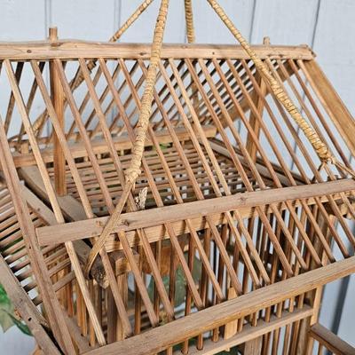 Large wooden bird house cage