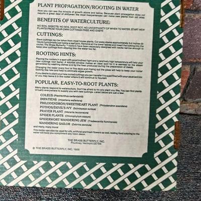 Hand carved one piece Wooden pitchfork UNIQUE! with two plant rooters