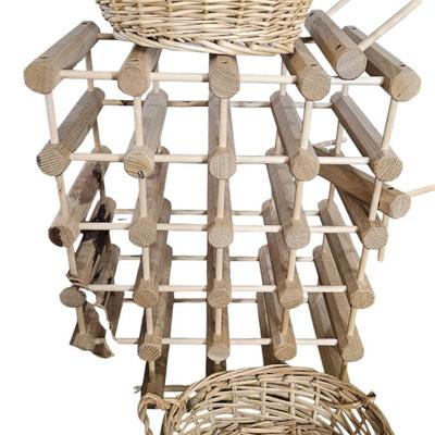 Basket Lot with Wine Rack