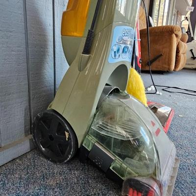 Bissell carpet cleaner - small Haan vacuum and a duster brush