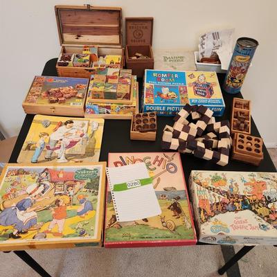 Games Puzzles lot Romper Room Wood Block Puzzles Victory Jig-saw