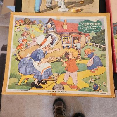 Games Puzzles lot Romper Room Wood Block Puzzles Victory Jig-saw