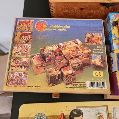 Games Puzzles lot Romper Room Wood Block Puzzles Victory Jig-saw