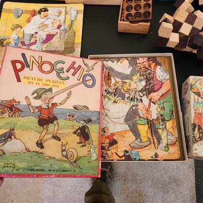 Games Puzzles lot Romper Room Wood Block Puzzles Victory Jig-saw